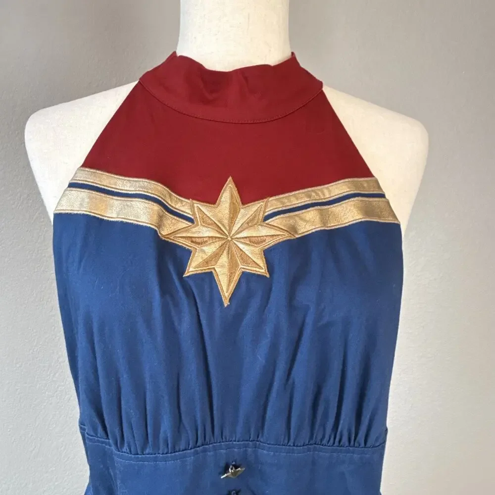 Disney Parks The Dress Shop Womens Captain Marvel Dress by Her Universe Size L - Picture 3 of 12